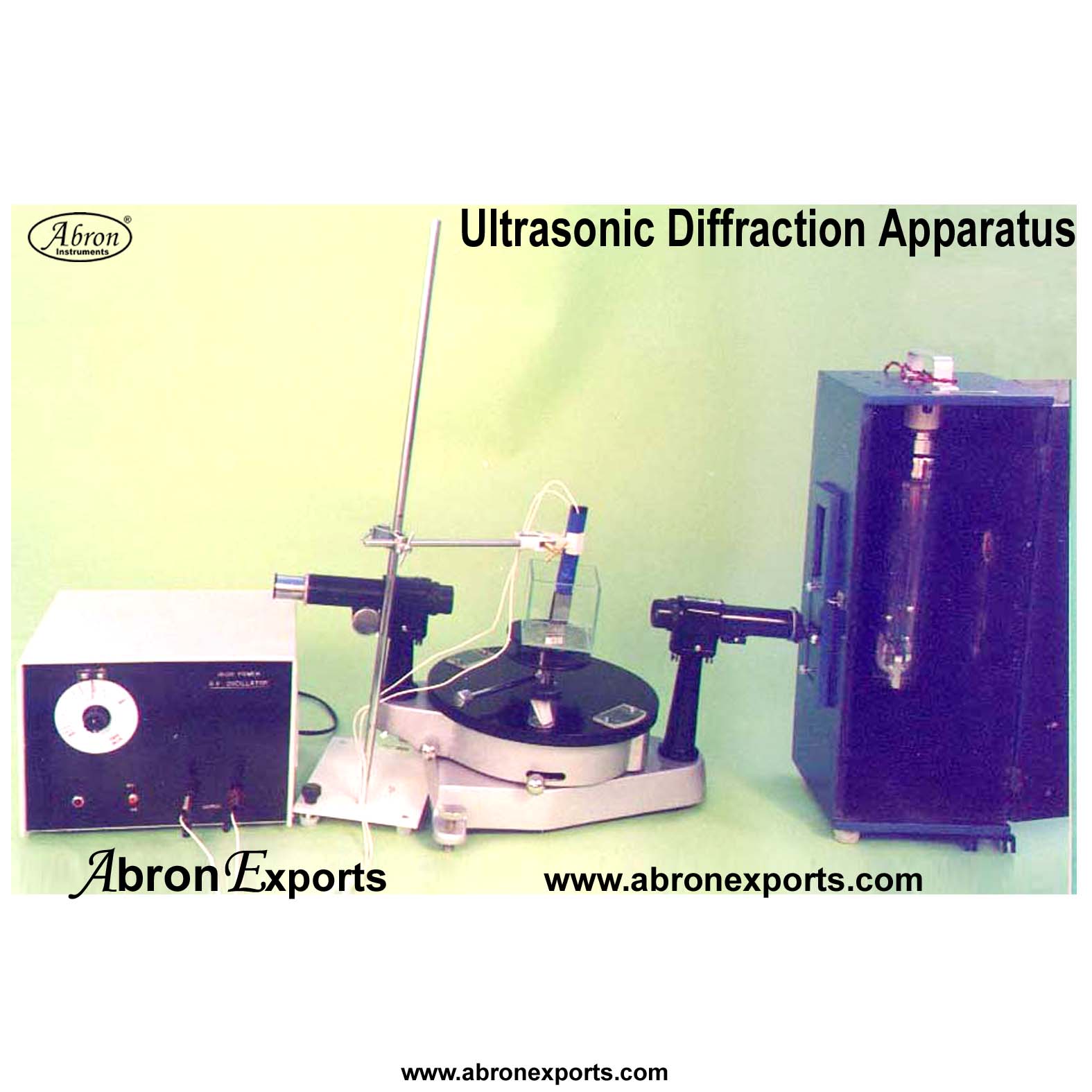Ultrasonic diffraction apparatus With RF Oscillator,Crystal Tank,Holder,Spectrometer Abron AE-1442 